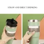 900ml Large Capacity Water Cup 304 Stainless Steel Car Insulated Cup with Straw and Handle Double Walled Travel Sports Water Bottle