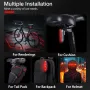 3000LM Double LED Rechargeable Bicycle Head Light Bike Type-C Lamp+Rotating Mount Headlamp