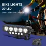 BIKIGHT Solar Rechargeable 120dB Horn Bicycle Headlight 4000mAh 2 Model Flash Type-C Charging Remote Bike Front Light for Outdoor Night Riding Safety