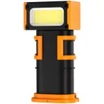 Portable Magnetic Waterproof Work Light Type-C Rechargeable LED Flashlight with Digital Display, Rotating Lamp Head, Dual Magnets, and Hook for Auto Repair & Outdoor Use