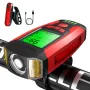 BIKIGHT Bike Light Set 3-in-1 350LM Headlight Speed Meter Horn with 4 Modes Taillight Bicycle Warning Light
