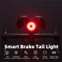 ROCKBROS WR05 100LM Smart Smart Brake Bicycle Taillight 7 Lighting Modes USB Charging 500mAH Bike Rear Light for Outdoor Night Warning Safe Cycling
