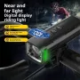 BIKIGHT Digital Display Bike Headlight Near and Far Light Anti-glear Design Type-C Rechargeable Waterproof Cycling for MTB Bike Road Bike