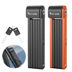WEST BIKING Bike Portable Folding Lock C-level Anti-theft Waterproof Dustproof Universal Alloy Steel Security Cycling Lock for Bicycle E-Bike