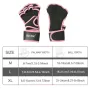 SKDK 1Pair Weight Lifting Fitness Sports Gloves Non-slip Breathable Sweat-wicking Silicone Palm Extended Strap Wrist Guard Gloves for Gym Power Training