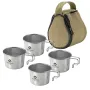 CAMPINGMOON Sierra Cups Set 160ml/210ml Stainless Steel Sierra Cup Picnic Tableware Portable Hiking Camping Cup Picnic Cookware