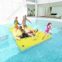 HALLOLURE 101\x69.5\ Flytande vattendyna rivbeständig XPE-skum studsande vattenbädd för pool, strand, hav, sjö