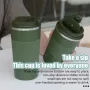 IPRee 510ml dubbel rostfritt stål kaffetermosmugg med halkfritt fodral biltermosflaska reseisolerad flaska kaffekopp mugg mjölkkopp