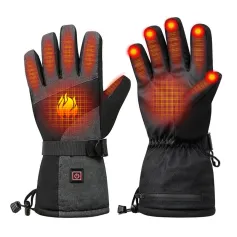 Verwarmde handschoenen voor motorfietsen met touchscreen, op batterijen en waterdicht, winterse warme uitrusting voor buitensporten