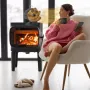 6 Blade Heat Powered Wood Stove Fan Fireplace Fan Furnace Air Blower for Wood/Log Burner/Fireplace Eco Friendly Fan