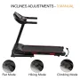 [USA Direct] Bominfit JK88 Opvouwbare Loopband 3.5PK Power Motor 16 km/u Maximale snelheid 150 kg Draagvermogen Hartslagsensor LED-scherm Installatievrije Running Fitness voor thuisgymnastiektrainingen