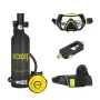 DIDEEP X4000Pro 1L Scuba Diving Tank Snorkel Equipment Leisure Outdoor Swimming Spare Oxygen Portable Capacity Use 10-20 Minute with Adapter Diving Goggles Strap Bag