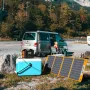 [Прямая поставка в США] FlashFish 18 В 100 Вт складная солнечная панель аварийное солнечное зарядное устройство с PD Type-c QC3.0 для телефонов планшетов кемпинга фургона автофургона отключение электроэнергии