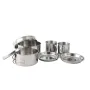 IPRee Stainless Steel 8Pcs Cookware Set for Camping Camping Pot and Pan Set with Cups Outdoor 2-3 Person Tableware for Hiking Picnic
