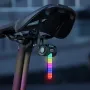 WEST BIKING RGB Colorful Dynamic LED Bicycle Taillight Smart Sensor Brake Digital Power Display Waterproof USB Rechargeable Bike Rear Light for Outdoor Night Safe Cycling