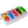 5pcs Frog Fishing Lures 13g/6cm Soft Bait Frog Artificial Baits Fishing Tackle with Double Fishing Hooks for Freshwater Saltwater Fishing
