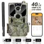 Telecamera da caccia con tracciamento della fauna selvatica da 14 MP, supporto streaming live 4G, risoluzione video HD 2,7K, impermeabile, rilevamento del movimento, doppia telecamera PIR per visione notturna, per fotografia all'aperto