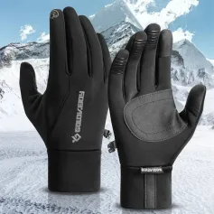 IPRee Winter Cycling Gloves for Men's Warm Outdoor Sports Windproof Anti Slip Waterproof Velvet Touchable Screen Gloves Gloves