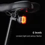 BIKIGHT Smart Sensing Brake Bicycle Taillight 6 Lighting Modes Waterproof Type-C Charging Bike Rear Light for MTB Night Riding Warning Safety