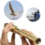 IPRee Pirate Monocular Telescope 25x30 High Powered Zoomable Collapsible Monocular Brass Spyglass Handheld for Hunting Hiking Travel