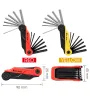 WEST BIKING 16 In 1 Bicycle Repair Tools Portable Folding Hexagon Socket Tool Multi-function Wrench Tire Lever Bottle Opener Combination Set