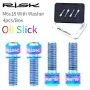 RISCO 4PCS M6x18mm Liga de Titânio MTB Bicicleta Disco Freio Parafusos Fixos com Arruela Conjunto para SLX XT Mountain Bike Pinça de Freio Grampo