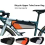 ENLEE 2.5L Bicycle Inner Tube Bag Waterproof Side Zipper Night Reflective Strip Narrow Edge Bike Triangle Front Beam Frame Bag