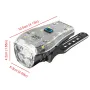 BIKIGHT Bike Headlight 4 LED Large Beads 2000mAh Battery Dual Distance Beam Design Waterproof 4 Light Modes Type-C Fast Charge Power Display Flashlight with 120dB Horn