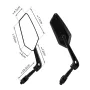 BENGGUO 1 Pair Bicycle Rearview Mirror 360° Rotation Anti-glare HD Wide Range Bike Handlebar Reflector Mirror for MTB Motorcycle E-bike