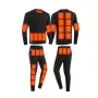TENGOO HD-30 Heating Underwear Pant Set Thermal Long Sleeves Trousers Men Women Heated Suit USB Electric Thermal Underwear for Winter