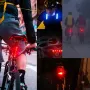 Bike Rear Light USB Rechargeable Bicycle Tail Light For Cycling Helmet Backpack Safety Warning TailLight
