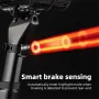 ROCKBROS Q5 Mini Smart Auto Bike Taillight Vibration Sensing Light Sensitivity Brake Rear Light IPx6 Waterproof Type-C Charging Bicycle Lump for MTB Road Night Cycling