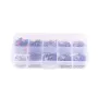 Anmuka 115pcs Fishing Connector Swivel Box Pack Pins Center Pass Swivels Sea Bean Bass Trout Fishing Accessories