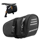 BENGGUO 1L Portable Bike Saddle Bag Hang Taillight Reflective Large Capacity Bicycle Under Seat Storage Pack for Outdoor Cycling