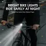 WEST BIKING 500LM 85° Floodlight Bicycle Front Light 5000mAh USB Rechargeable 200m Long-range Cycling Headlight Aluminium Alloy Bike Lamp