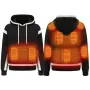 TENGOO HS-09 Smart Heated Sweatshirt 9 Heating Areas Quick Heating USB Rechargeable Windproof Washable Safety Fashion Oversize Hoodie Jacket for Winter Outdoors Keep Warm