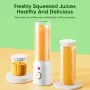 Electric Juicer Cup with 2 Cups Portable Juicer Mixer 10 Blade Usb Charge Fresh Fruit Juice Personal Blender Smoothie For Travel
