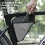 WEST BIKING 0.6L Bicycle Front Frame Triangle Bag With Mesh Pouch MTB Road Bike Waterproof Bottom Tube Bag Elastic Luggage Straps For Storage