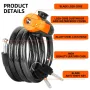 Cadeado de bicicleta anti-roubo XANES com 1,2 m de comprimento, liga de aço, proteção resistente, à prova d'água, portátil, para bicicleta MTB, bicicleta de estrada