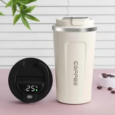 510ml Thermos Coffee Mug Stainless Steel Coffee Cup Temperature Display Vacuum Flask Thermal Tumbler Insulated Cup Water Bottle