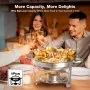 Warmounts 1/2/4/6Pack Chafing Dish Buffet Set, 5QT Round Buffet Servers and Warmers Set, Stainless Steel Catering Food Warmer with Glass Lid & Holder for Party Home Garden Wedding
