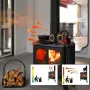 IPRee Stove Fan 10-Blades Heat Powered Double Headed Fireplace Fan Thermodynamic Fan For Autumn Winter Indoor Wood Burners Home Warm