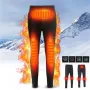 TENGOO HD-02B Heating Underwear Pant Set Fleece Lined Thermal Long Sleeves Trousers Men Women Heated Suit USB Electric Thermal Underwear for Winter