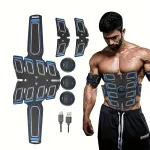 EMS Muscle Stimulator Abdominal Shaping Belt Muscle Exercise Instrument Abdominal Muscle Patch Fitness Equipment for Men Women's Abdominal Arm Leg Home Office Exercise