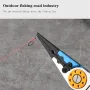ZANLURE Fishing Pliers Line Cutter Split Ring Multi-Purpose Cutter With Coiled Lanyard Buckle Tool For Outdoor Saltwater Freshwater Fishing