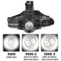XHP70 30W LED White Blue Yellow Light USB Rechargeable Headlamp Ultra Light Bright LED Headlight Portable Front Head Light Fishing Flashlight with 18650 Battery