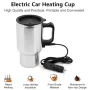IPRee Car Kettle Electric Kettle Camping 12V 450ml Portable Travel Car Truck Kettle Hot Water Heater Bottle for Tea Coffee Making Heating Cup