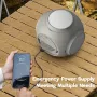IPRee? Çok İşlevli Açık Kamp Işığı Retro El Tipi Taşınabilir LED Kablosuz Acil Aydınlatma Katlanabilir Çadır Işığı Kamp Işığı