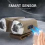 Smart Sensor Portable Multifunction Mini LED Clip Light Built-in Battery Type-C Rechargeable Headlamp Outdoor Emergency Searchlight
