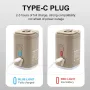 Mini elektrisk luftpump med lampor Trådlös luftkompressor Inflator/Deflator Pumpar för inomhus-/utomhuscampingutrustning